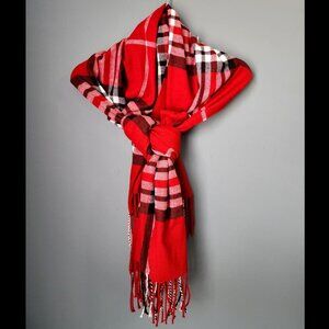 V.Fraas German Cashmink Yarn Plaid Winter Scarf